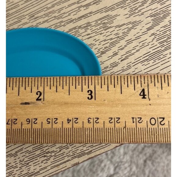 Marx Little Hostess Serving Platter Vintage Blue Plastic 3" 1960's Hong Kong - Picture 4 of 5